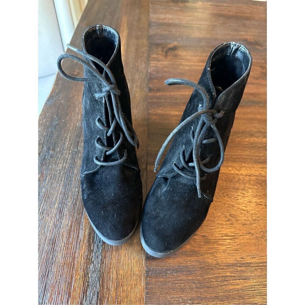 Madden Girl Domain lace up wedge heel bootie